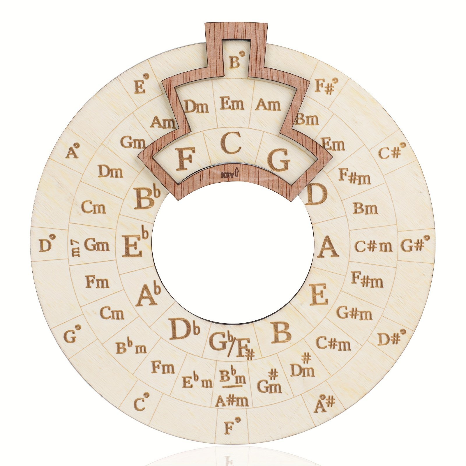 product-fancy-262daee0-8485-4776-9e22-376dc82e160a.jpg Instrument Tool, Large 16Cm Diameter Wooden Chord Circle For Quick Tuning And Memory Aid, Suitable For Music Beginners And Creators, Helps You Rapidly Master Chords And Scales Patterns. Suitable For Piano, Guitar, Violin, Etc - Image 1