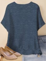Plus Size Basic Solid Crew Neck T-Shirt, Casual Short Sleeve T-Shirt For Spring & Summer, Women'S Plus Size Clothing - Image 8