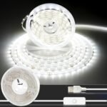 4.88Meter-15.24Meter Extra Long Led Light Strip - Usb-Powered Smart Lighting With Dimmable Brightness & Built-In Switch, Warm White/Cool White, Easy Installation With Adhesive/Screw Mounting, Energy-Efficient Led Lights For Home, Bedroom, Kitchen, Cabinet, Shelf - Compatible With Usb-Pd Chargers (5V/12V/24V/36V) - Ideal For Large Spaces