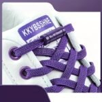 Elastic No Tie Shoelaces, Acetate Sports Shoe Laces With Alphabets Pattern, Lightweight Quick Lazy Laces For Sneakers - Image 4