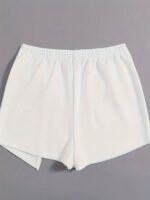 Split Asymmetrical Hem Skort, Casual Short Style Back Skort, Women'S Clothing - Image 5