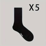 5 Pairs Men'S Mid-Calf Basketball Socks - Breathable Thick Towel Bottom, All-Season Moisture-Wicking Athletic Socks For Sports & Fitness, Usa Sizes 6-9, White, Sports Socks, Sports Footwear, Sleek Sock Design, Durable Sock Material, Workout Essentials, Sporty Look, Moisturewicking Fabric, Active Lifestyle - Image 7