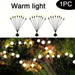 Fachoi Solar Firefly Lights, 8 Modes Adjustable Led Garden Decoration, Ip65 Water-Resistant, Solar-Powered With Smart Sensor For Outdoor Landscape, Walkway, Park, And Party Lighting, 8/12 Intensity Options, Walkway Lighting | Decorative Garden Lights | Intelligent Sensor Light, Fachoi - Image 3