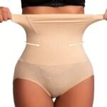 1Pc High-Waist Tummy Control Shapewear Panties For Women - Slimming Waist Trainer & Butt Lifter, Postpartum Recovery Underwear With Adjustable Hook Closure, Geometric Pattern, Breathable Fabric, Waist Slimming Panties | Snug Fit Design | Adjustable Closure, Waist Trainer Tummy Control - Image 3