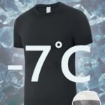 1Pc Men'S Ice Sliky Fiber T-Shirt With -7? Ice Feel Technology, Moisture-Wicking Quick-Dry High Elasticity Fabric, Breathable Gradient Mesh Design For Sports & Casual Wear - Black, All-Season Round Neck Short Sleeve Tee, Summer Activewear, Moisturewicking Fabric, High Elasticity Shirt