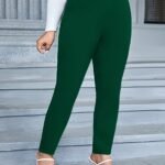 Fashionable And Elegant Plus-Size Women'S Long Stretchy Pants.