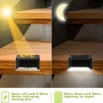 4/12Pcs Solar Stair Lights Outdoor Wall Lights, Outdoor Automatic Sensor Switch For Steps, Decks, Paths, Yards, Fences, Railings, Multiple Scenes Solar Deck Lights Solar Stair Lights - Image 11