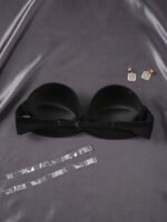 Solid Half Cup Underwire Strapless Bra, Elegant Comfy Push Up Bra, Women'S Lingerie & Underwear - Image 9
