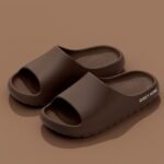 Simple Solid Color Slides, Casual Open Toe Soft Sole Shoes, Comfortable Indoor Home Bathroom Slides - Image 13