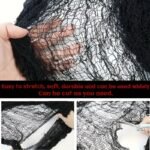 1Pc/10Pcs Black & White + Spider Web Mesh, Dark Gothic Style With Sheer Fabric And Irregular Netting / Wrinkled Drape Effect For A Lightweight Transparent Look - Perfect Halloween Decor To Create Mystery Atmosphere: Ideal Party Props Or Porch Staircase Adornment - Image 6