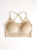 1Pc Women'S Push-Up Bra With U/X-Back Design, Removable Straps & No Underwire - Seamless Comfort, High Support, Beige Lace For Everyday & Special Occasions, Strapless Push Up Bra, Occasion Bra, Elegant Undergarment, Comfortable Fit - Image 9
