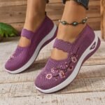 Women'S Casual Sneakers - Breathable Low-Top Shoes With Rubber Sole, Fabric Upper & Lining, One-Snap Closure, All-Season Comfort For Casual Attire - Image 6