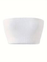 Women'S Seamless Strapless Bandeau Bra - Comfortable, Breathable Nylon Blend, No-Pad, Shoulder-Baring Design For Casual Attire - Image 5