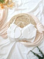 1Pc Women'S Push-Up Bra With U/X-Back Design, Removable Straps & No Underwire - Seamless Comfort, High Support, Beige Lace For Everyday & Special Occasions, Strapless Push Up Bra, Occasion Bra, Elegant Undergarment, Comfortable Fit - Image 6