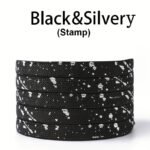 1 Pair Ink Splashing Lazy Free Tie Elastic Shoelaces, Elastic Multicolor Shoelaces With 4Pcs Metal Press Buckles - Image 23