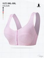 Women'S Oversized Underwear Front Button Vest Comfortable Bra, Thin Breathable Random Print Oversized Bra - Image 6