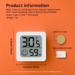 Compact Digital Hygrometer & Thermometer With Smile Icon - Indoor Temperature And Humidity Monitor, Battery-Powered (Non-Rechargeable), Durable Plastic, Single Use - 1Pc - Image 4