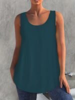Solid Color Pleated Vest - Image 4
