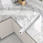 1 Roll Self-Adhesive Marble Texture Kitchen & Bathroom Wallpaper - Removable Peel & Stick Film With White/Gray/Black Marble Pattern, Glossy Finish, Easy Application For Countertops, Walls, Sinks, Shower Doors - Durable Surface Protector, Scratch &, Easy Clean, Peelable Film, Textured Surface, Seamless Matching, Suitable For Cabinets & Desks, Modern Marble Design - Image 38