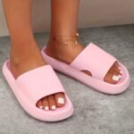 Women'S Thick-Sole Non-Slip Eva Slippers - Slip-On Comfort With Textured Grip, Lightweight Indoor/Outdoor Beach Sandals For Home, Pool & Travel - Black, Indoor Footwear | Versatile Footwear | Durable Footwear - Image 5