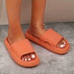 Women'S Thick-Sole Non-Slip Eva Slippers - Slip-On Comfort With Textured Grip, Lightweight Indoor/Outdoor Beach Sandals For Home, Pool & Travel - Black, Indoor Footwear | Versatile Footwear | Durable Footwear - Image 3