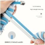 8Mm 2024 No Tie Shoe Laces Press Lock Insert Fixed Shoelaces Without Ties Elastic Laces Sneaker Adult Flat Shoelace For Shoe - Image 2