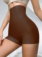 High-Waist Seamless Shaping Shorts For Women - Comfortable, Butt-Lifting, Slimming, And Posture-Adjusting Underwear, 1Pc, Solid Color, Adjustable Fit, Sports Shorts | Seamless Design | Polyester Blend - Image 8