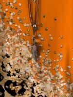 Plus Size - Plus Size Women'S Leopard Print T-Shirt - Casual & Comfortable Round Neck Short Sleeve Top, Vibrant Orange With Black & White Leopard Pattern, Lightweight Summer Tee, No Accessories Included, Leopard Print Tee, Comfortable Fashion - Image 5