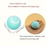 Miaoquanji Automatic Rolling Ball Toy For Cats - Usb Rechargeable Interactive Play Ball With Motion-Activated Glow-In-The-Dark Feature, Durable Silicone, Safe For All Breeds & Sizes, Blue, Cat Ball Toy - Image 2