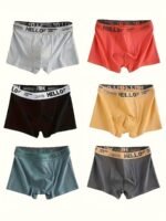 1/3/5Pcs Men'S Boxer Briefs - Soft Breathable Underwear With Elastic Waistband, Non-Slip Grip - Everyday & Formal Pants In Assorted Colors (Black/Red/Gray/) - For Gym, Office, Casual Outfits - Bulk Pack For Men, Boxer Shorts, Gym Underwear, Stylish Lettering, Comfortable Fit, Office Wear, Trendy Design, Durable Construction, Multipack Underwear, Active Lifestyle, Workout Gear, Modern Underwear, Stretchy Material, Multipack Undergarments, Fitness Enthusiasts, Daily Attire, Flexible - Image 5