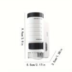 Handheld Mini Microscope Toy With Led Light Amplification 60X-200X, A Scientific Toy For Cultivating Children'S Exploration Of Nature, Easy To Carry Outdoors - Image 2