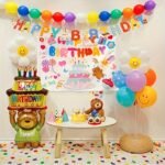 1Pc 121.92 Cm Bear Holding Cake Shaped Aluminum Foil Balloon, Birthday Party Decoration, Christmas, Halloween, Thanksgiving Day Gift, Valentine'S Day Gift - Image 7