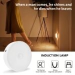 1Pc/2Pcs 8Led Night Light, Motion Sensor Night Light - Ultra-Sensitive Pir Detection For Instant On/Off - Energy Efficient, From Dusk To Dawn - Perfect For Bathrooms, Bedside Tables, Stairs, Hallways, Cabinets - Hassle-Free Installation - Image 6