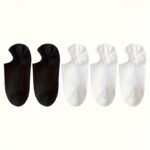 5 Pairs Unisex No-Show Socks - Breathable Sweat-Resistant Anti-Odor Invisible Invisible Socks For Men & Women, Solid Colors (Black, Pink, Grey, Beige, White) - Machine Washable Boat Socks For Casual & Formal Wear - Image 14
