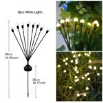 6/8/10-Light Solar Lawn Lamp For Yard, Illuminated Diode Wind Drive Firefly Ground Stake Light, Garden Ramadan Decoration Festival Lamp, Energy-Efficient Switch Control, Detachable Spotlight, Plastic Material, Solar-Powered, Outdoor Lighting - Image 12