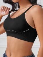 Seamless & Wireless Women'S Bralette - Deep U-Neck, Backless Design With Removable Pads, Comfort Fit For Casual Attire - Image 9