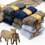 5 Pairs Men'S Thick Wool Blend Socks - Cozy Mid-Calf Winter Socks In Solid Colors (Dark Gray, Light Blue, Brown, Navy Blue, Beige, White), Soft & Warm For Casual Or Cold Weather, Cozy Footwear | Giftready Packaging | Quality Fabric Socks, Cute Socks