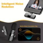 Wireless Lavalier Microphone With Omnidirectional Recording - Usb-C Charging, Lithium Battery, Perfect For Smartphones, Tablets, Cameras, Interviews, Podcasts & Vlogs, Video Chatting | Modern Recording | Rechargeable Battery - Image 6