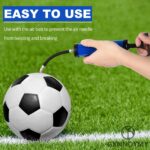 Portable Manual Air Pump Kit, Pvc Ball Pump Inflator With Needle, Nozzle, Extension Hose For Soccer Basketball Football Volleyball Water Polo Rugby Exercise Sports Ball Balloon Swim Inflatables, Blue, Without Battery - Image 4