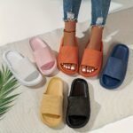 Women'S Thick-Sole Non-Slip Eva Slippers - Slip-On Comfort With Textured Grip, Lightweight Indoor/Outdoor Beach Sandals For Home, Pool & Travel - Black, Indoor Footwear | Versatile Footwear | Durable Footwear - Image 2