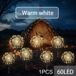1 Pack Of 200/150/60 Led Solar Garden Lights, Solar Fireworks Lights With 8 Lighting Modes Outdoor Light Suitable For Garden Patio Pathway Party Wedding Decoration - Image 5