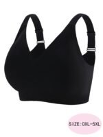 Women'S Elegant Bra, Plus Size Solid Seamless Lightly Padded Full Cover Wireless Everday Bra - Image 2