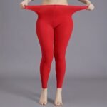 1Pc Elegant High-Waist 100D Soft Stretch Opaque Tights, Plus Size Black Footless Pantyhose For Women - Sleek Nylon/Spandex Blend, Machine Washable, Leggings Plus Size - Image 12