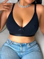 Elegant Light Gray Push-Up Bra With Bow Detail - Comfortable & Supportive Lingerie For Women, High-Elastic Nylon Blend, Hand Wash Only, Perfect For Casual Attire, Comfortable Bra | Elegant Pushup Bra | Nylon Blend Fabric - Image 6