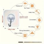 10/20/30-Piece Set Of Traceless Wall Hooks - Casual Style Plastic Utility Hooks Set For Keys, Hats, Towels - Easy To Install, No Need To Punch Holes, Self-Adhesive, Suitable For Bathroom, Bedroom, Office, Kitchen Storage Box - Image 4