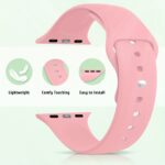 Soft Bands For Iwatch Band 40Mm 41Mm 38Mm 46Mm 45Mm 44Mm 42Mm For Women Men, Waterproof Sport Iwatch Bands Replacement Strap Wristbands For Iwatch Se Series 10 9 8 7 6 5 4 3 2 1, Smartwatch Accessories, Daily Wear Bands, Comfortable Wristbands, Minimalist Design, Sweatresistant Bands, Flexible Straps, Adjustable Wristbands, Secure Buckle Bands, Techsavvy Users, Fitness Enthusiasts - Image 4