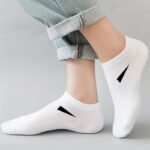 5 Pairs Of Men'S Breathable Socks - Polyester Fiber Material, Light, Simple Solid Color Design, Durable And Elastic Daily Leisure And Comfort, Versatile Shoes, Fashionable Style, Comfortable Fit, Soft Fabric, Essential For Dynamic Life - Image 7