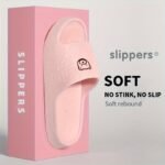 1 Pair Eva Slippers For Couples, Cartoon Bear Design, Comfortable Non-Slip Thick Sole, All-Season Casual Home Bathroom Sandals, Hand Washable, House Slippers
