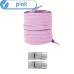 1 Pair Easy-Install Elastic Flat Shoelaces With Metal Buckles - No-Tie, Lightweight & Durable Polyester Blend - Ideal For Sneakers, Hiking & Casual Shoes - Handwashable, Shoe Accessories - Image 11