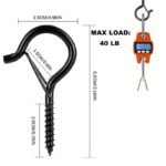 S Hooks, 10-40 Units Of Q-Type Hooks That Can Be Easily Released, Perfect For Hanging Outdoor Halloween Light Strings, Plant Flower Baskets, Wind Chimes, And Bird Feeders. Features A Safety Buckle Design, Ideal For Christmas And Halloween Holiday Gi - Image 6